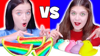 ASMR Real Food VS Marshmallow Fruits Seafood Mukbang [upl. by Nueoht]