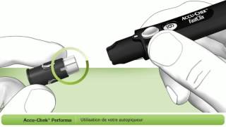 Comment Utiliser Le Lecteur De Glycémie AccuChek® Performa Avec LAutopiqueur FastClix [upl. by Ayhtak]