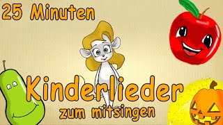 Kinderlieder zum mitsingen mit text deutsch  25 Minuten LernLieder [upl. by Vacla35]