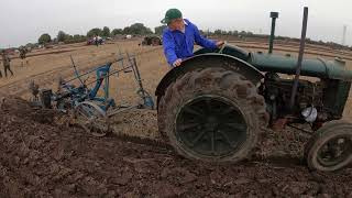 1943 Fordson Model N 44 Litre 4Cyl Petrol TVO Tractor 26 HP with Ransomes Plough [upl. by Salhcin]