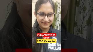 PNB Recruitment 2024  PNB Apprentice Notification Out shortsfeed pnb bankingwallah [upl. by Amolap80]