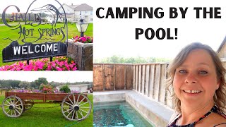 Camping by the Pool at Challis Hot Springs  Challis Idaho  Travel Day and Resort Tour [upl. by Trisha]