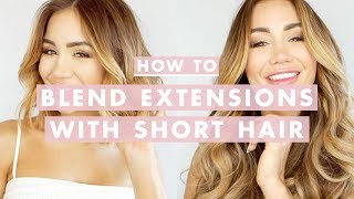 How To Clip In and Blend Hair Extensions With Short Hair  Luxy Hair [upl. by Acemat]