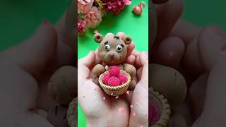 ✨ Bear✨🧸🧺❤️❤️лепкаизпластилинавоздушныйпластилинфигуркиизпластилинаhandmade [upl. by Bahr]