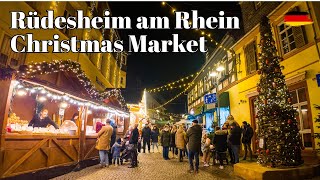 🇩🇪 Rüdesheim am Rhein Germany 🎄 Strolling through the Christmas Market of Nations 2023 🌍🎁 [upl. by Madlen526]