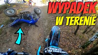 Wypadek w terenie  Liczymy straty  Uszkodzona Yamaha Raptor 350 i kierowca  Enduro Opa [upl. by Mencher]