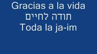 Violeta Parra  Mercedes Sosa  Gracias A La Vida  תודה לחיים  תרגום בעברית [upl. by Atekihs]