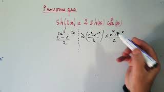Sinus hyperbolique double cosinus et sinus hyperbolique simple  démonstration [upl. by Rozella334]