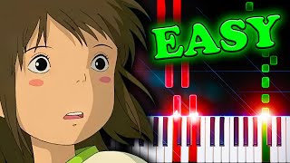 Always with Me from Spirited Away  EASY Piano Tutorial [upl. by Adnilem]