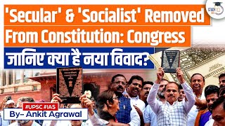 Indian Constitution Preamble Updated Removing Secular and Socialist  UPSC [upl. by Nahseez]