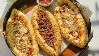 Fatayer  Pide Middle Eastern Food Turkish Pizza Recipe  Ramadan 2023 Series🌙  Iftar recipes [upl. by Essej]