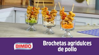 Brochetas agridulces de pollo – Empanizador Crujiente Bimbo [upl. by Cornwell89]