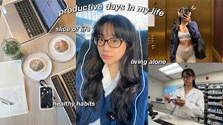 PRODUCTIVE days in my life 🥼 working full time living alone healthy habits amp slice of life [upl. by Dale]