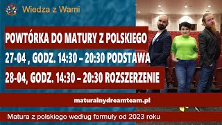 Powtórka do matury z polskiego 2024  zaproszenie [upl. by Tombaugh]