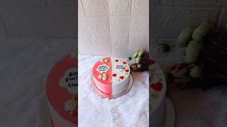 2 in 1 cake2 function നും കൂടി ഒറ്റ cake AnniversarycakeBirthdaycakecakefeedshortstrending [upl. by Eissak]