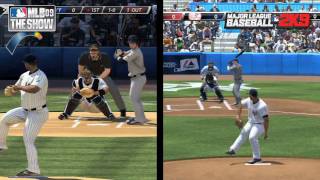 MLB 2K9  MLB 09 The Show Comparison HD [upl. by Arratal400]