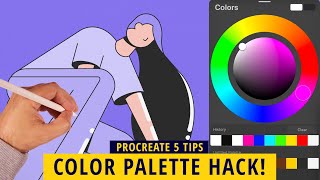 PROCREATE 5 MINIMAL COLOR HACK TUTORIAL Procreate Tips [upl. by Haliak10]