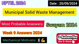 Municipal Solid Waste Management WEEK 9 [upl. by Willette]