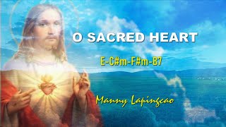 O SACRED HEART by Manny Lapingcao With Lyrics and Chords [upl. by Mort126]