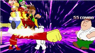 AN Mugen Request 1438 Lieberman Jesse DeeBeeKaw Daniel VS Homer Peter Brian Bartman [upl. by Amelus]