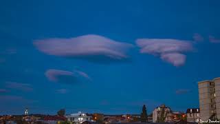 Lenticular clouds timelapse this evening TbilisiGeorgia 10212024 [upl. by Pinelli]