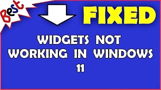 Widgets not working in Windows 11 [upl. by Wolenik196]