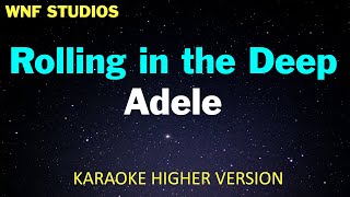 Adele  Rolling in the Deep Karaoke HigherMale Version [upl. by Elockin]