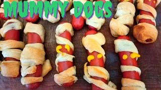 Making Mummy Dogs for Halloween special surprise ending [upl. by Werdma]