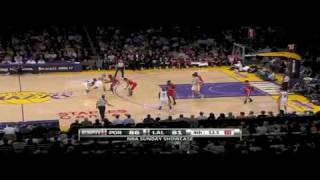 Trail Blazers vs Lakers 41110 [upl. by Afatsuom]