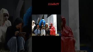 WOW POCONG WARNA WARNI GANGGU CEWEK LAGI NONGKRONG funny pocongkocak funnyface funniestvideo [upl. by Bagger]