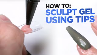 Using Full Cover Tips to Sculpt Gel Nails [upl. by Ginzburg835]