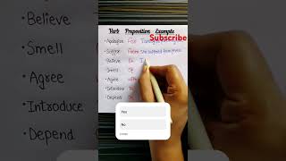 Verb  Preposition Example HarishKumarM5 english englishvocabulary vocabulary [upl. by Gil]