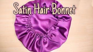 DIY  HOW TO MAKE A SATIN  SILK BONNET [upl. by Ronel175]