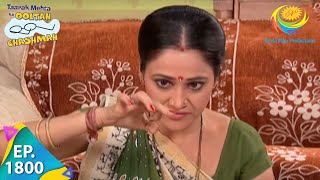 Taarak Mehta Ka Ooltah Chashmah  Episode 1800  Full Episode [upl. by Aradnahc]