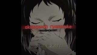 akutagawa ryunosuke bsd bsdedit red anime akutagawa edit portmafia fyp creepy shorts [upl. by Demaria843]