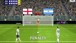 Argentina vs England Penalty Shootout 🔥 Jude Bellingham vs Leo Messi 🔥 [upl. by Reahard210]