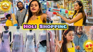 Bindass Kavya ki Holi street shopping Challenge 😱 Krishna ki Biggest Pichkari [upl. by Sybilla700]