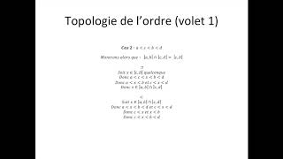 Espaces topologiques partie 62  Topologie de lordre volet 1 [upl. by Arie]