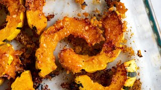 Parmesan Roasted Delicata Squash Recipe [upl. by Janene]