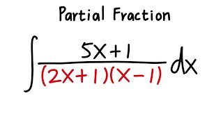 Integral of 5x12x1x1 partial fraction calculus 2 tutorial [upl. by Bartko54]