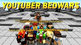 12 YOUTUBERS IN A CUSTOM BED WARS TOURNAMENT w Prestonplayz UnspeakableGaming amp more Minecraft [upl. by Wivinah592]