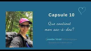 Capsule 10 Que contient mon sacàdos [upl. by Erna]