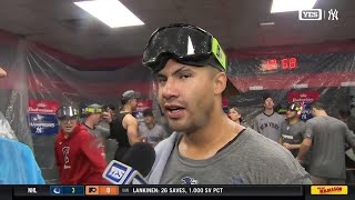 Gleyber Torres on his excellent leadoff hitting advancing to the World Series [upl. by Abbott]