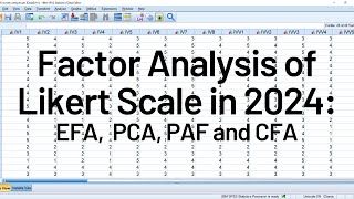 Factor analysis of Likert scale Analysis and Interpretation using SPSS [upl. by Khudari120]