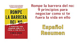 Rompe la barrera del no Chris Voss  Español Resumen 🎧📙  subtítulos ✅ [upl. by Aimahs]