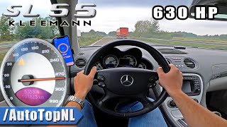 Mercedes SL55 AMG 630HP on AUTOBAHN by AutoTopNL [upl. by Adnaloj]