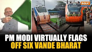 PM Modi virtually flags off six Vande Bharat trains at Jharkhands Tatanagar [upl. by Catherina]