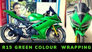 Yamaha R15 mat green wrapping [upl. by Imogene137]