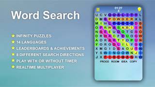 Word Search Puzzle A Free Infinity Crossword Game [upl. by Rosina]