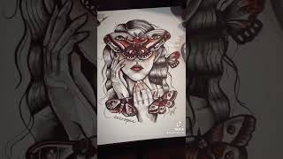 Cecropia is the largest silk moth species in North America tattooapprenticeship tattoo art [upl. by Alwin]